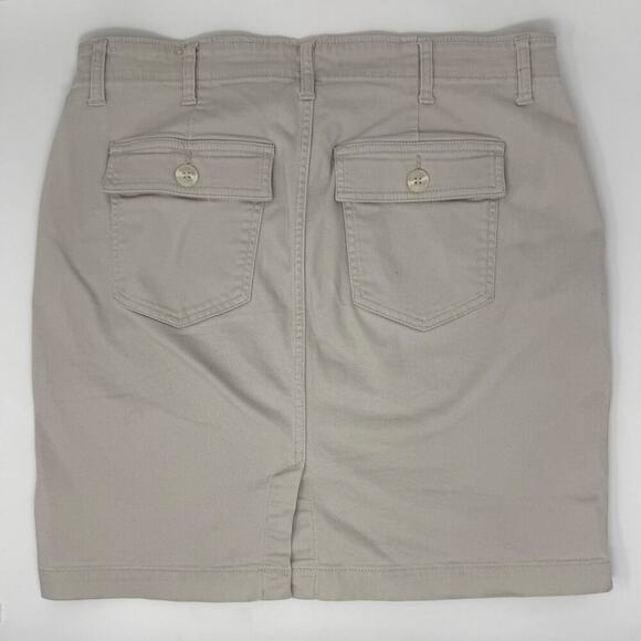 Liverpool Los Angeles Khaki Mini Skirt Women’s 8 / 29 Utility Chino Stretch EUC - Picture 2 of 5